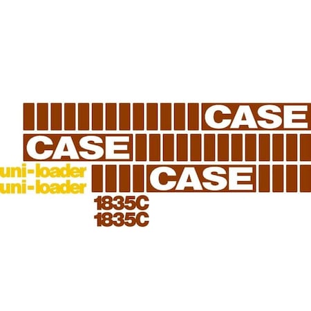 Aftermarket Whole Machine Decal Set with Uni-Loader Decals Fits Case Skidsteer 1835C CASE1835CDECALSET